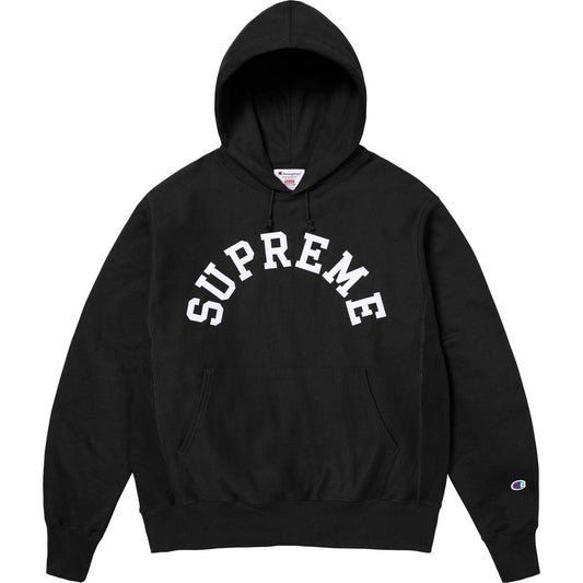Poleron Supreme x Champion Hooded Sweatshirt SS25 Black