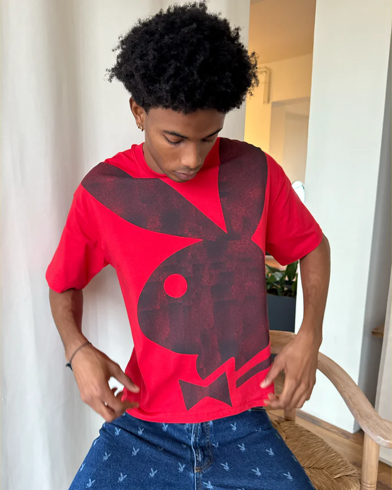 Polera Nude PlayBoy Big Bunny Red