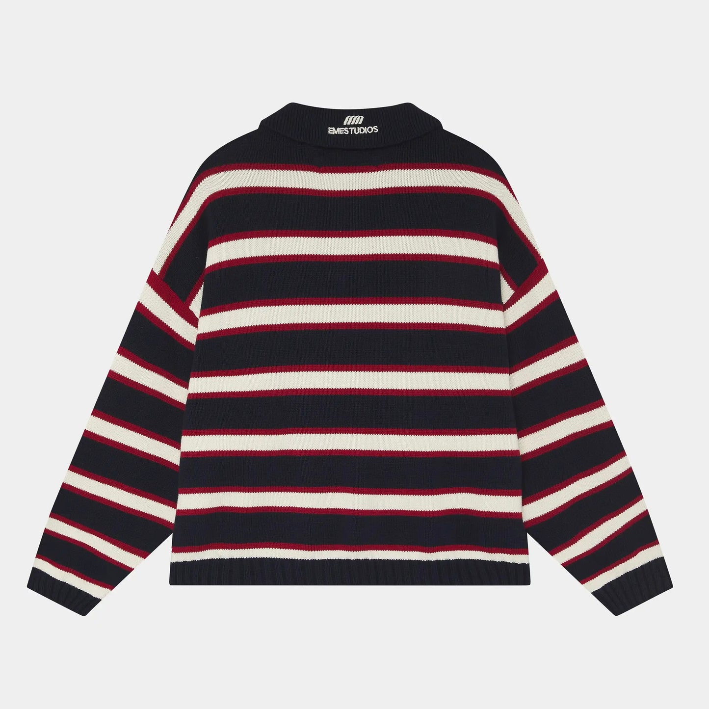 Sweater Eme Studios Sweet Navy Knit Polo