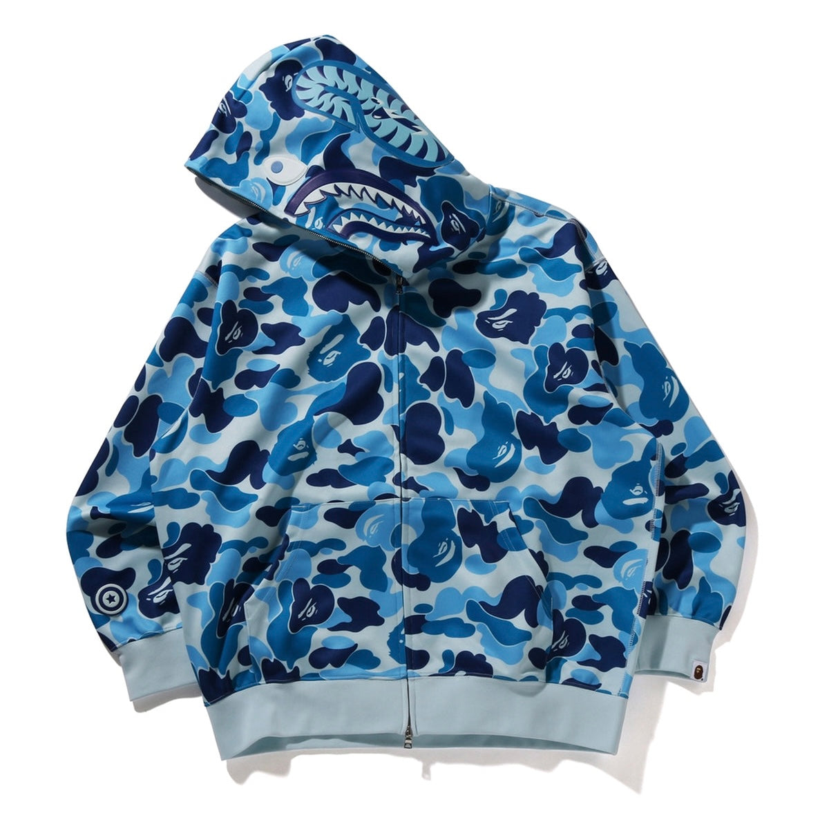 Poleron BAPE ABC Camo Shark Full Zip Hoodie Blue