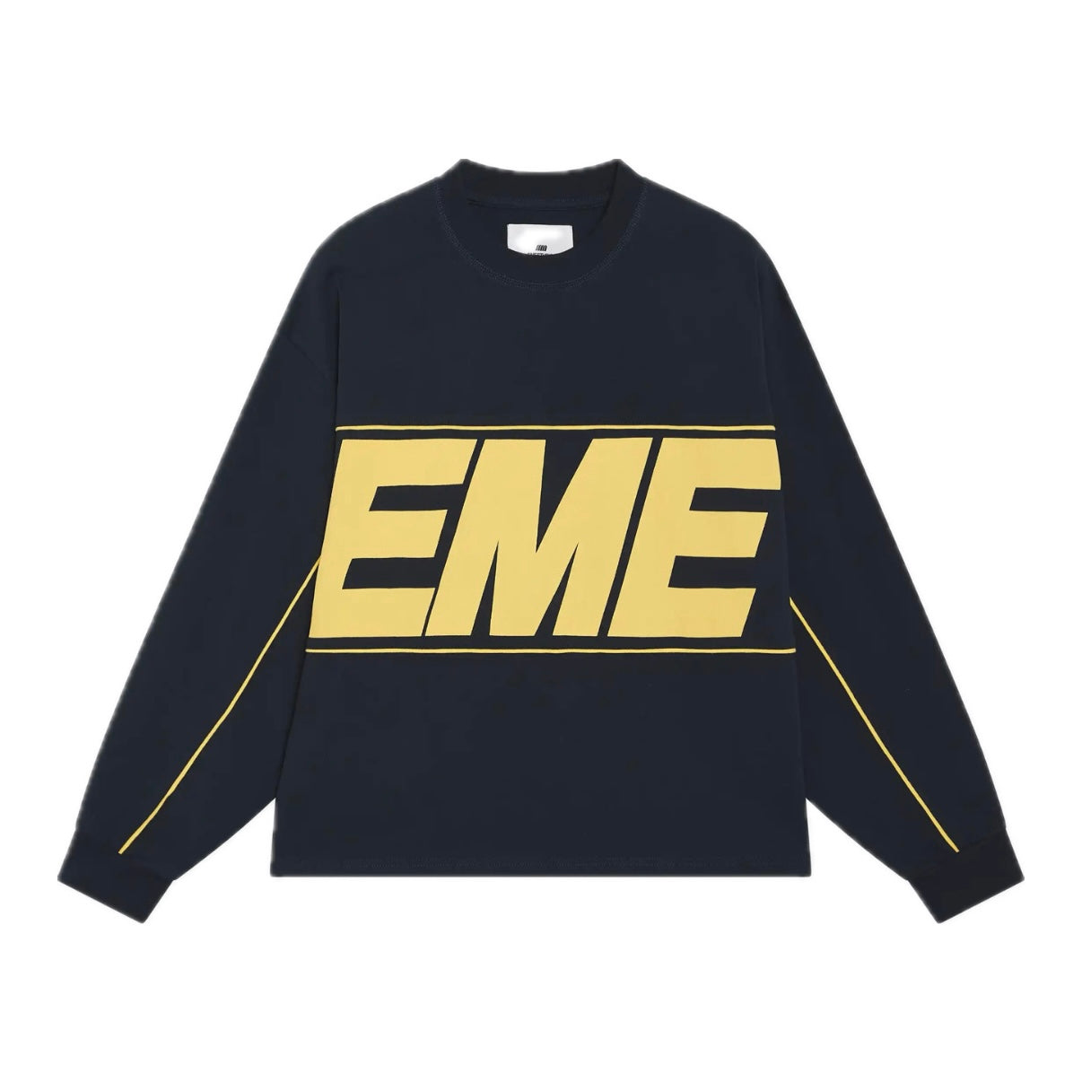 Poleron Eme Studios Crossline Navy Crewneck