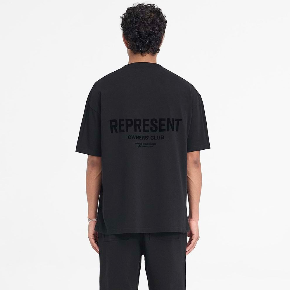 Polera Represent Owners Club Flocked Black