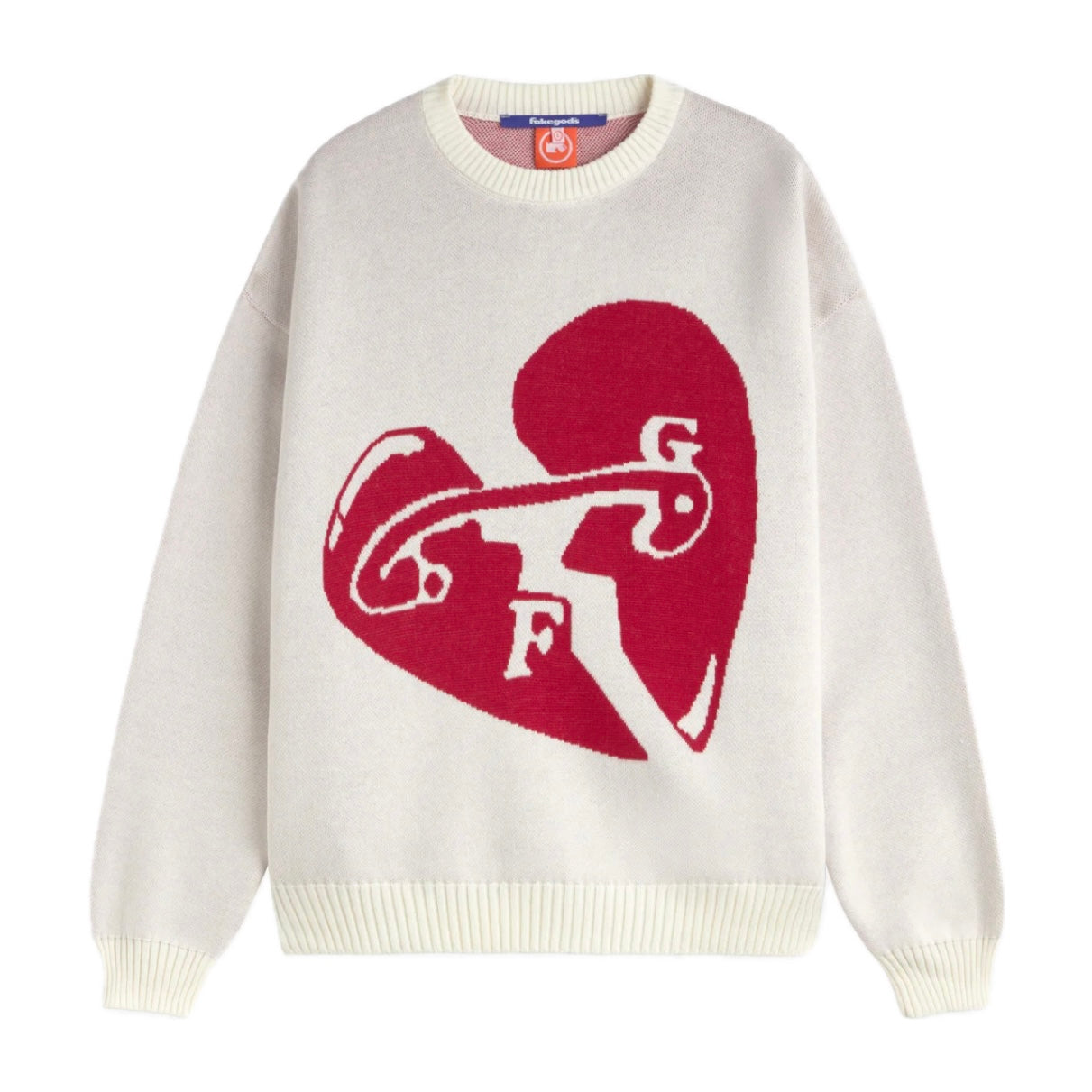 Sweater Fake Gods Valentine’s Knitted Cream