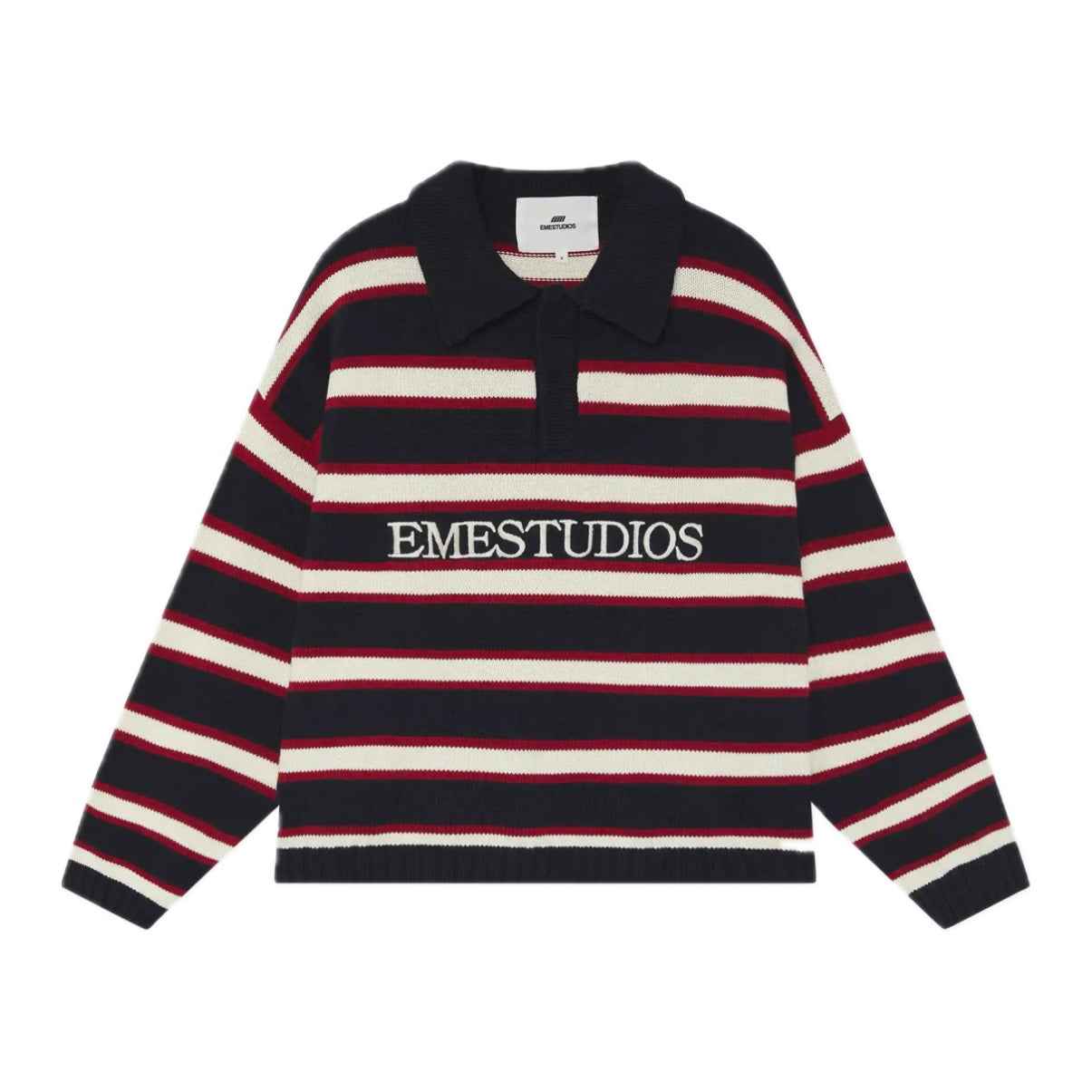 Sweater Eme Studios Sweet Navy Knit Polo
