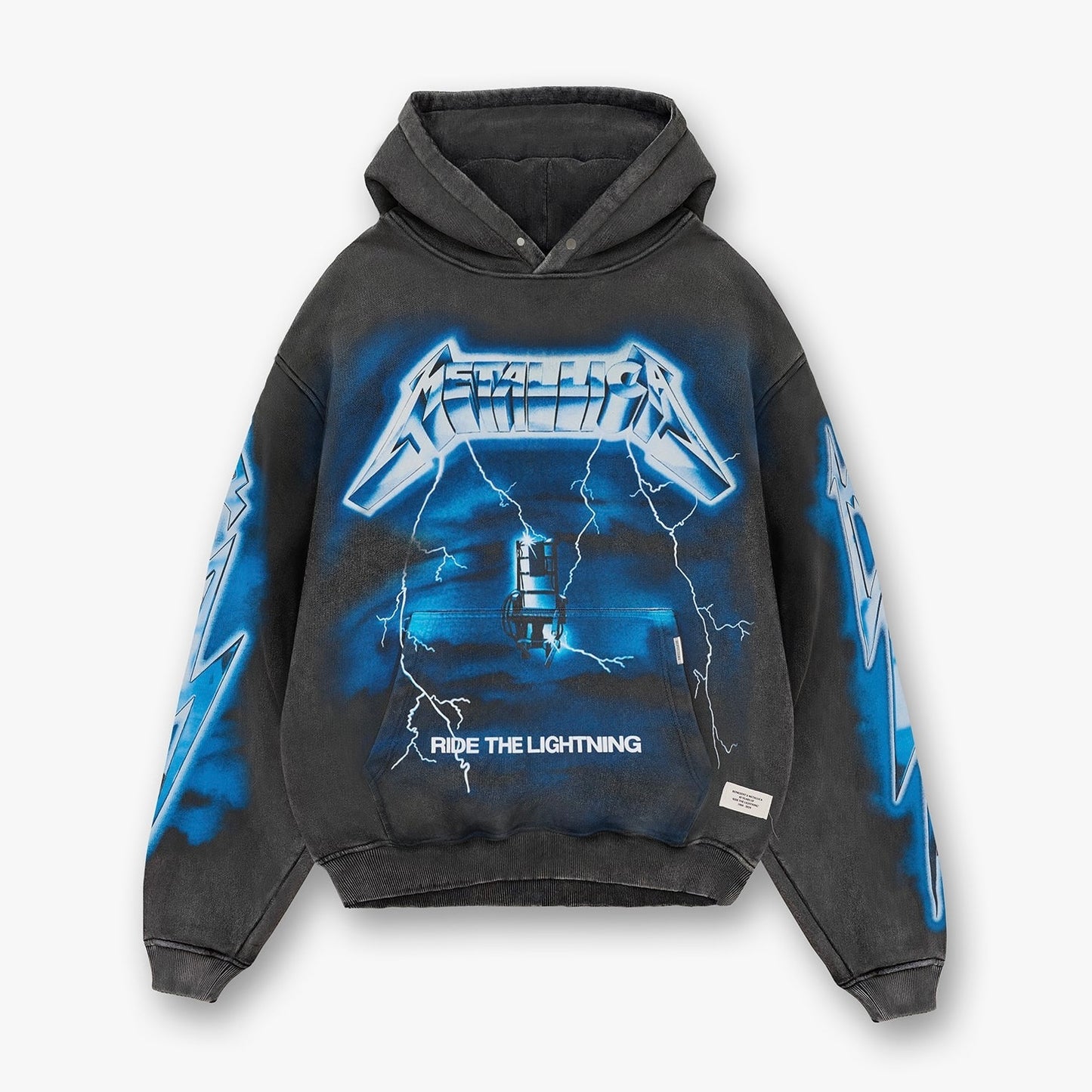 Poleron Represent x Metallica Ride The Lightning Vintage Grey