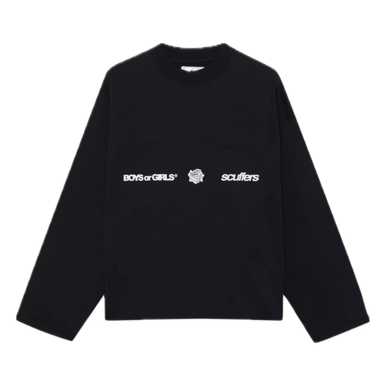 Poleron Scuffers Boy Black Sweatshirt Crewneck