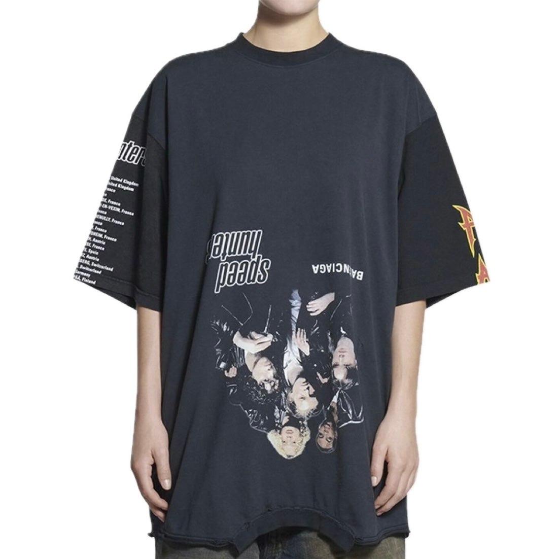 Polera Balenciaga Upside Down Tee Black