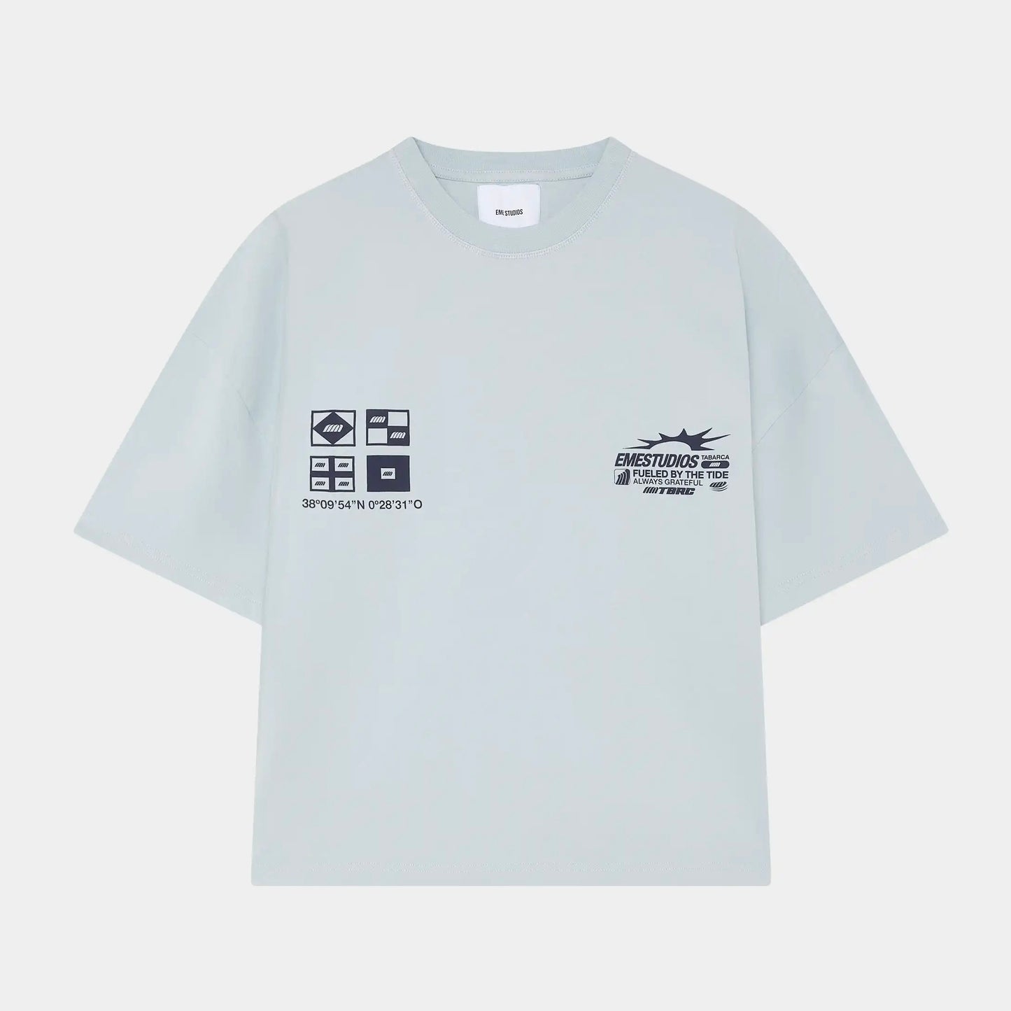 Polera Eme Studios Glory Anthracite Oversized Tee