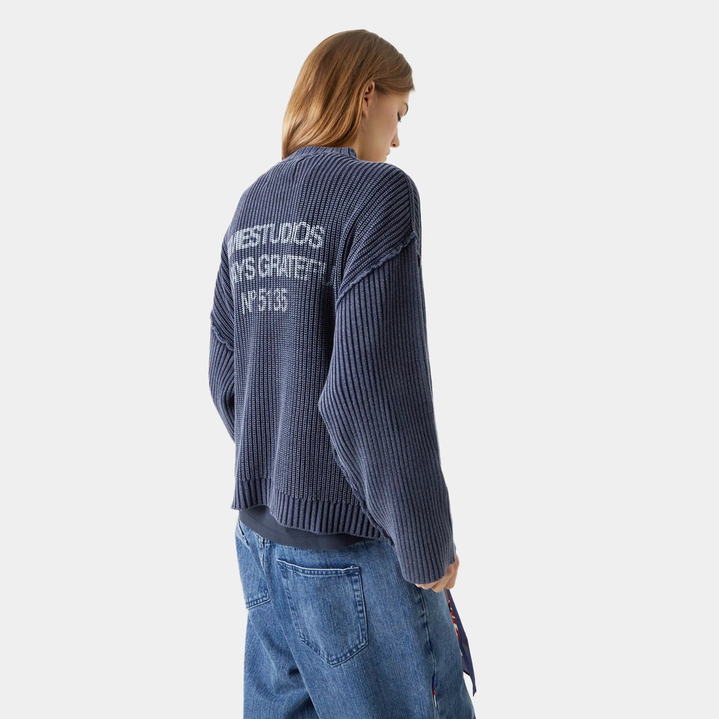 Sweater Eme Studios Collective Slate Blue Knit