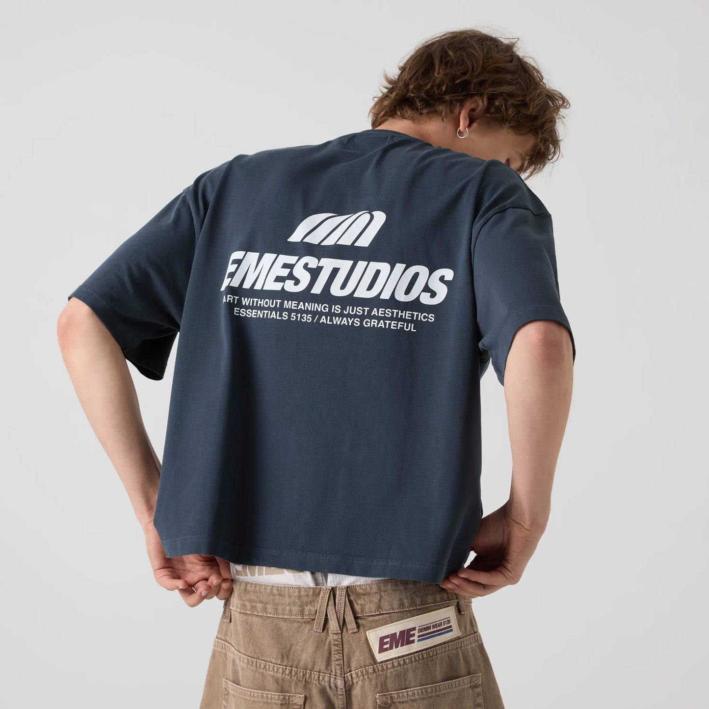 Polera Eme Studios Meaning Navy