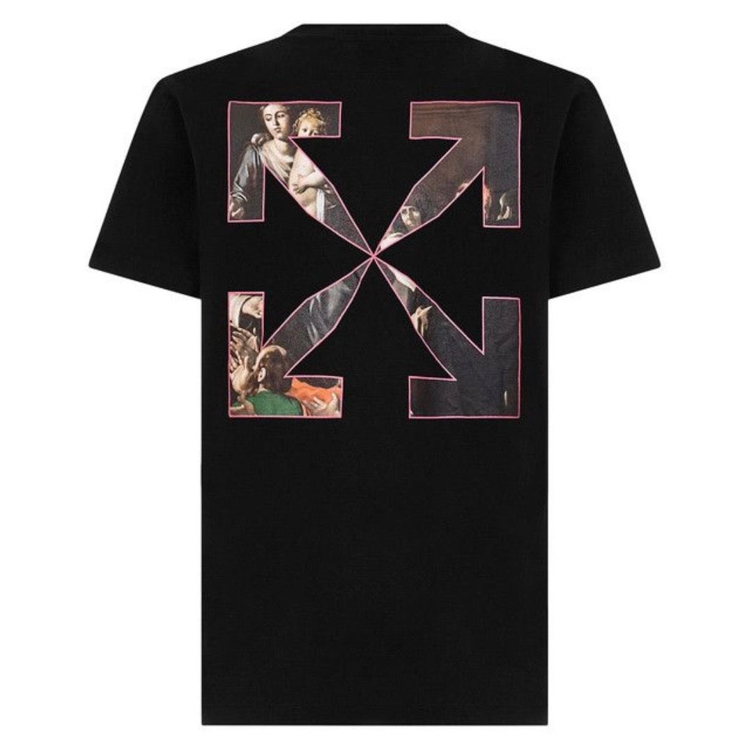 Polera Off-White Sprayed Caravaggio Slim Tee Black