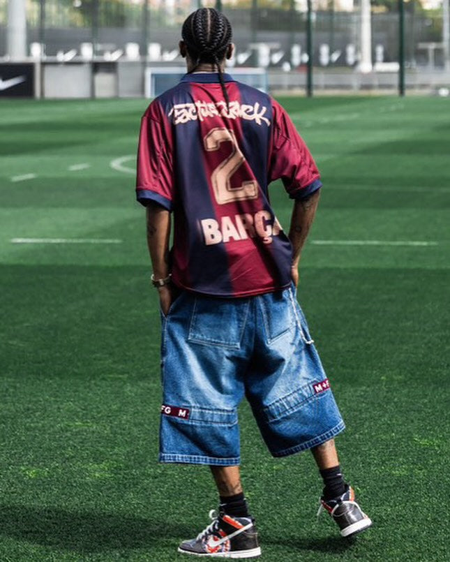 Camiseta Travis Scott x Nike x FC Barcelona 2000/01 Home Skeleton Jersey
