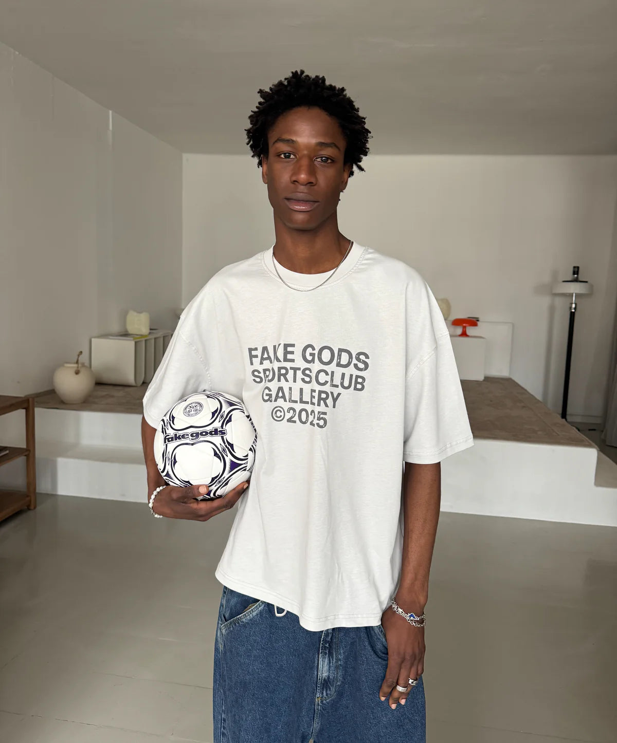 Polera Fake Gods Sports Gallery Light Grey - L