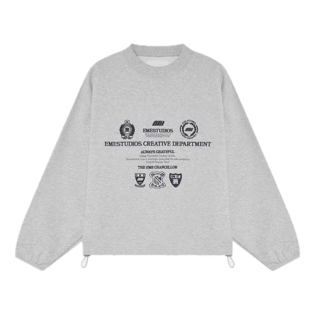 Poleron Eme Studios Chancellor Heather Grey Crewneck