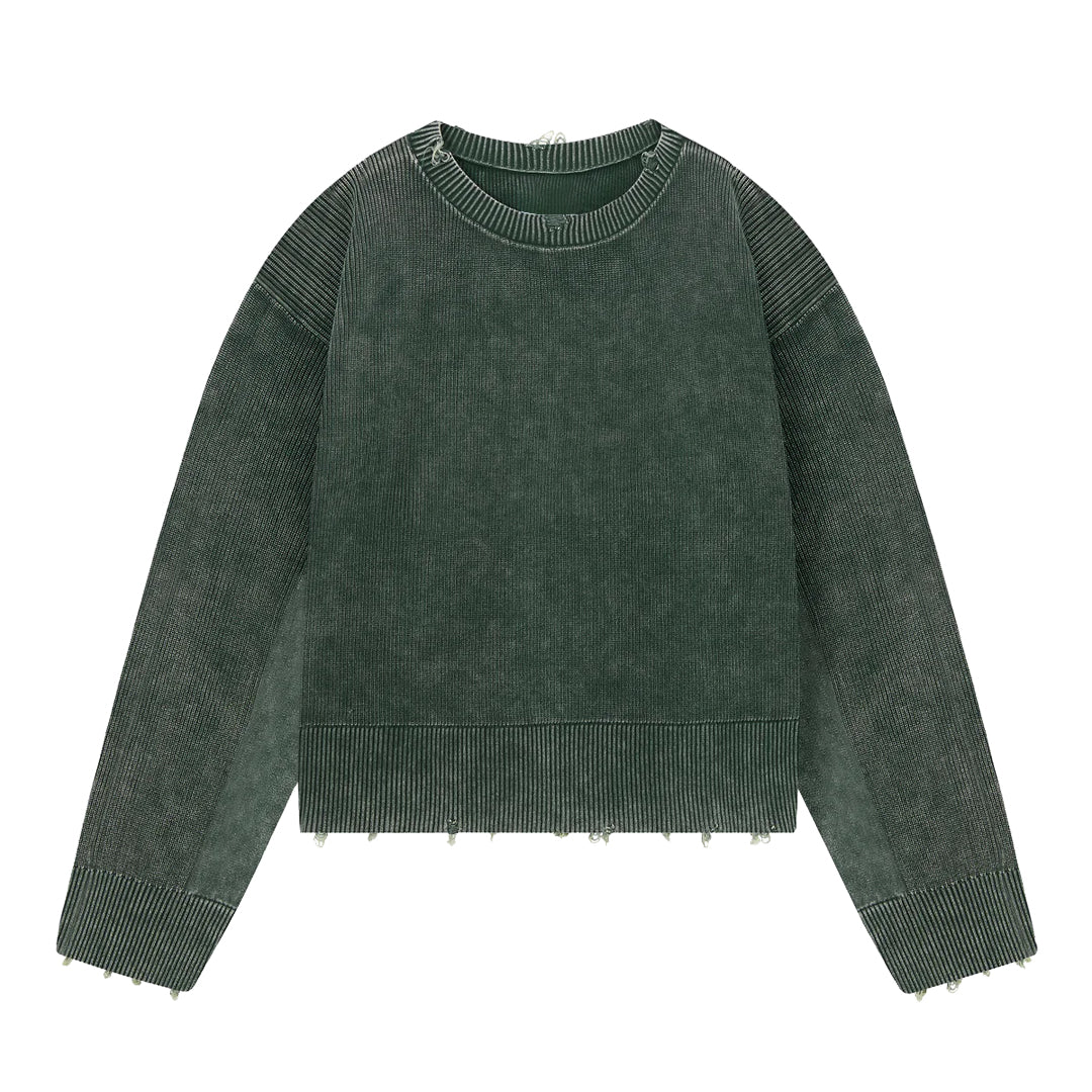 Sweater Nude Perfect Cropped Knit Dark Green
