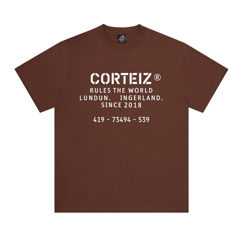Polera Corteiz OG Stencil Tee Brown