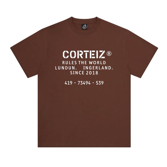 Polera Corteiz OG Stencil Tee Brown