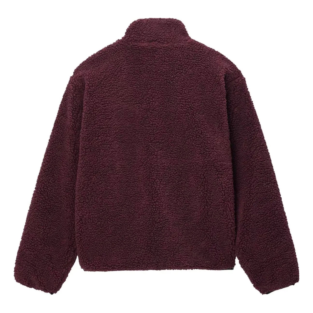 Stussy Sherpa Burgundy Reversible Jacket