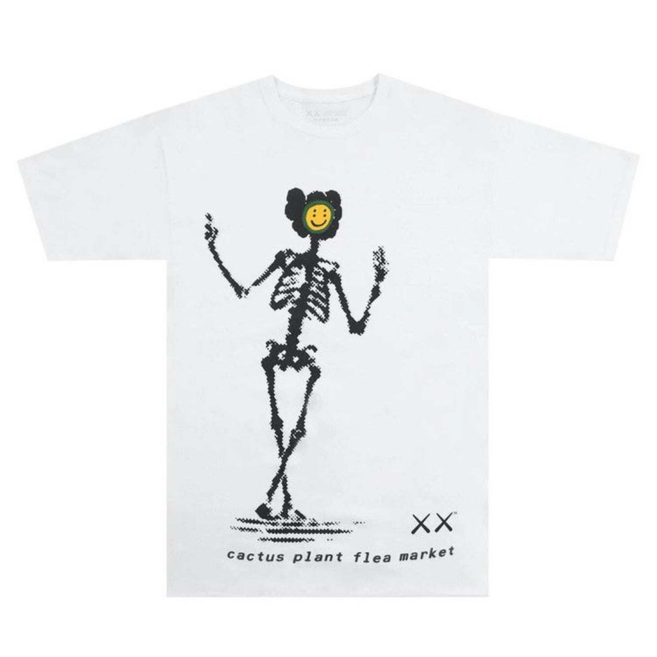 Polera Cactus Plant Flea Market x KAWS Tee White