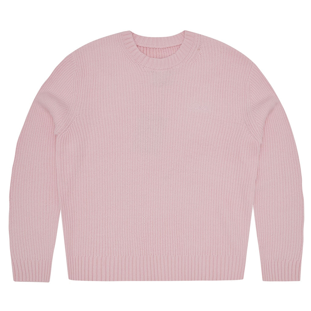 Sweater Corteiz Crochet Applique Knit Pink