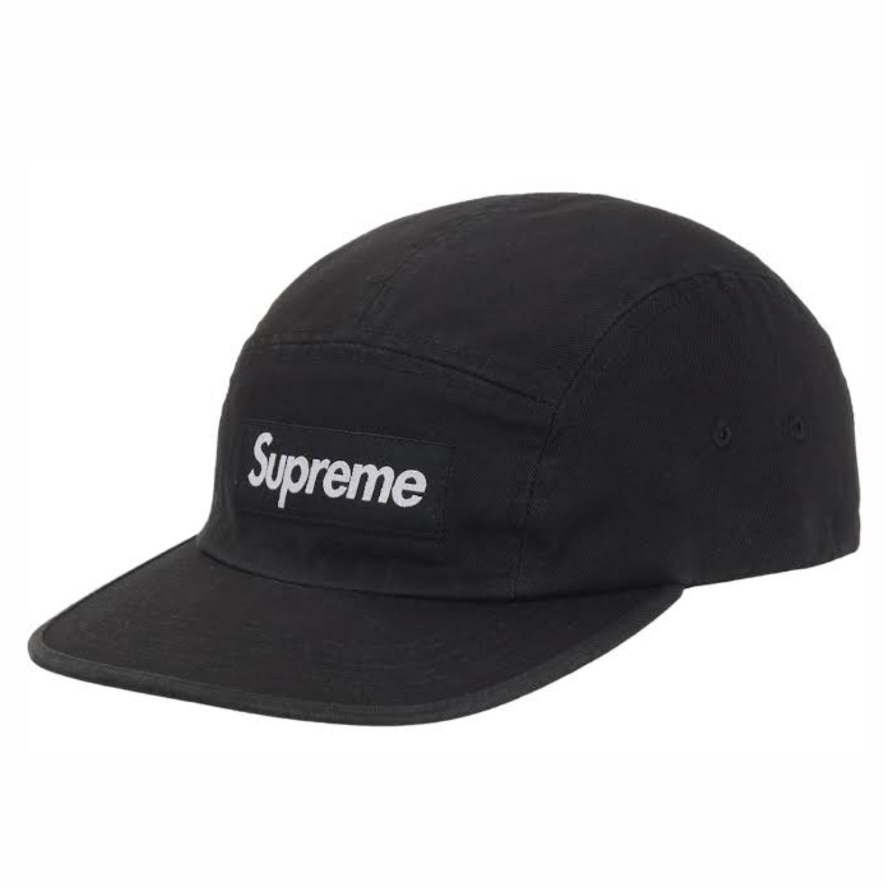 Gorro Supreme Washed Chino Twill Camp Cap Black FW25