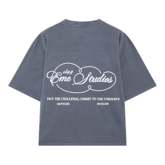 Polera Eme Studios Courageous Navy Oversized