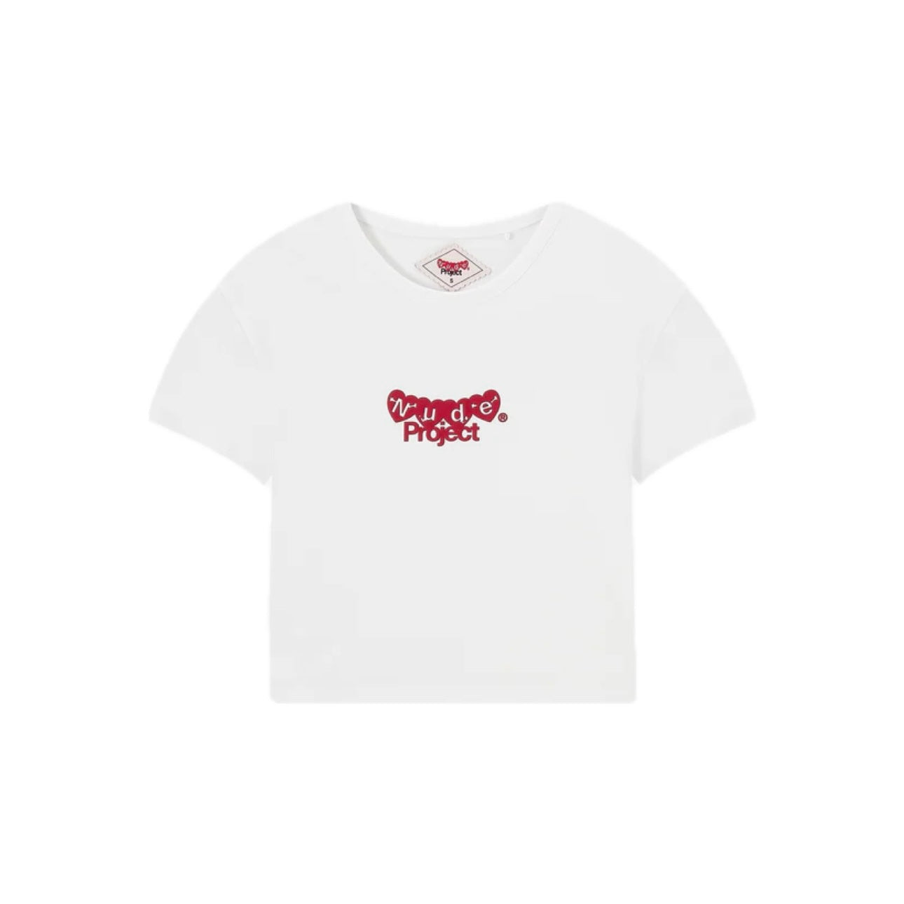 Top Nude Hearts White