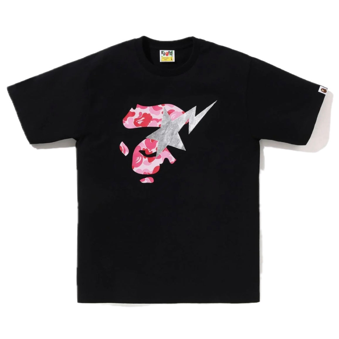 Polera BAPE ABC Camo Ape Face STA Black/Pink