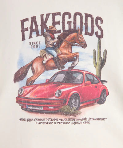 Poleron Fake Gods Horse-Car Cream