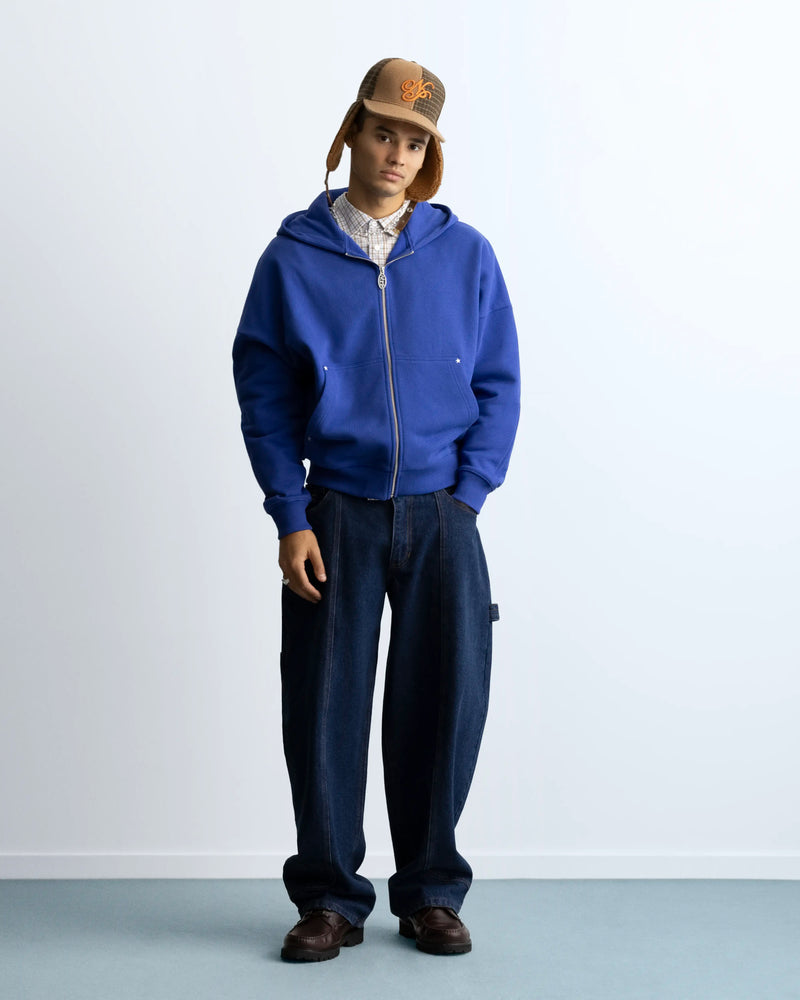 Poleron Nude Lights Zip-Up Hoodie Blue - L