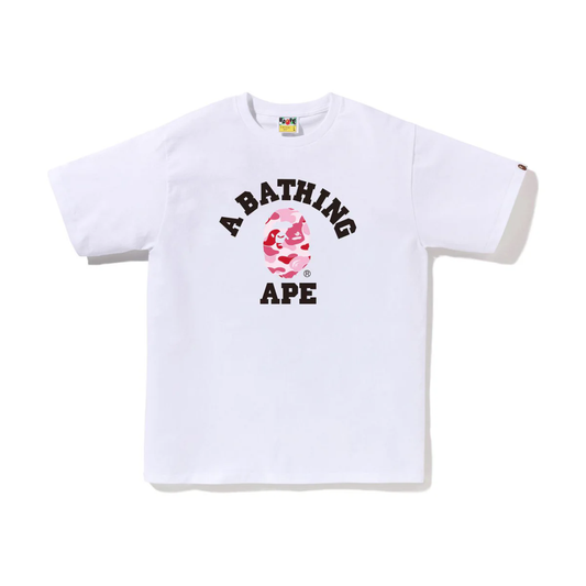Polera BAPE Abc Camo College White/Pink