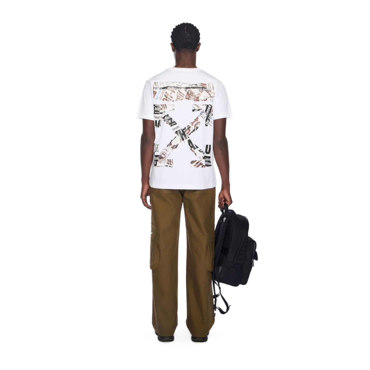Polera Off-White Newspaper Arrow Slim White