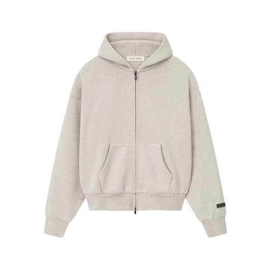 Poleron Essentials Classic Full Zip Heather Stone SS25