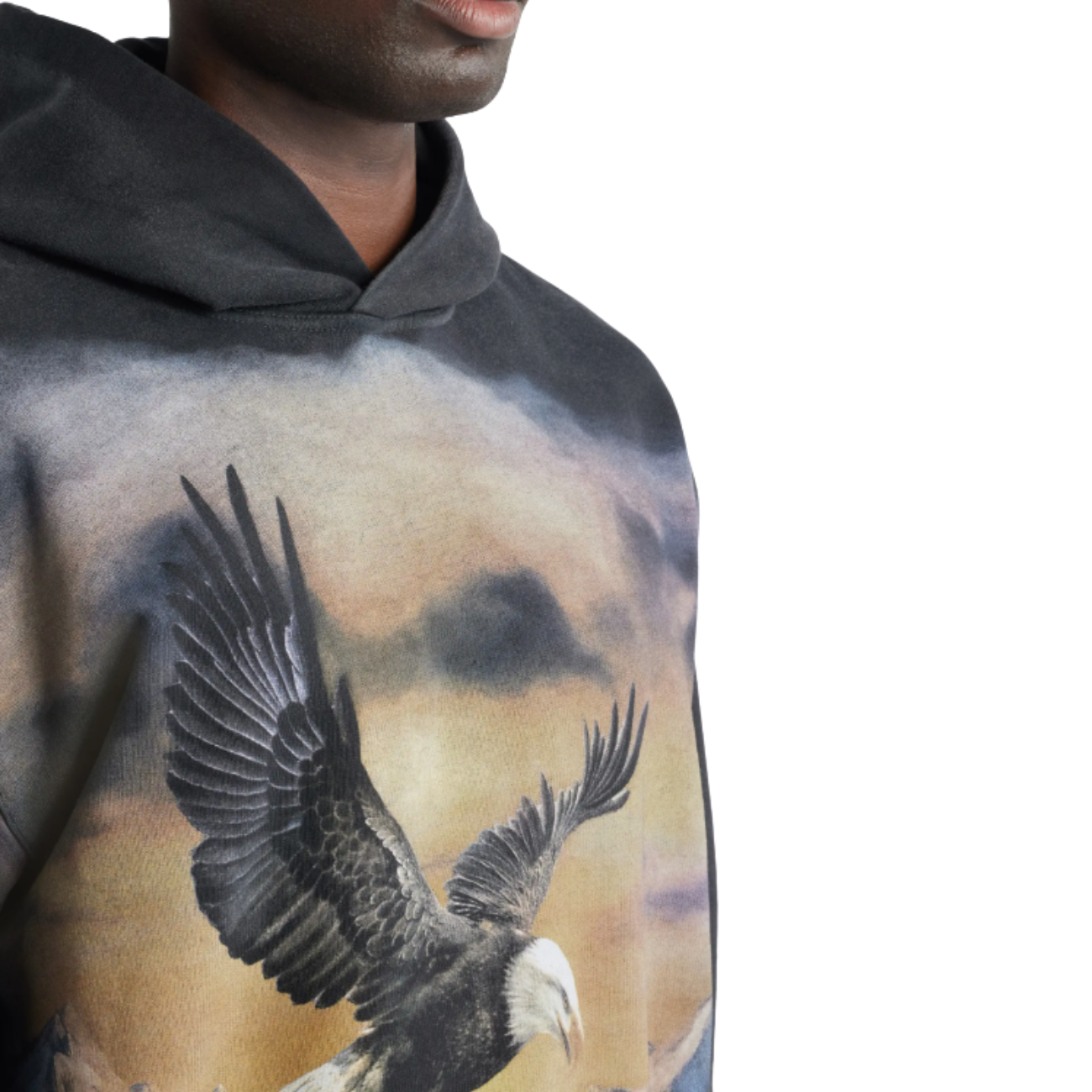 Poleron Represent Chrome Flight Graphic Stained Black