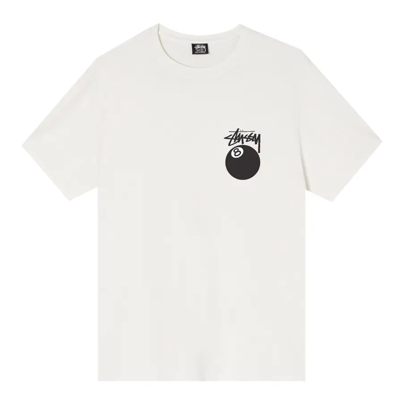 Polera Stussy 8 Ball Pig Dyed Natural