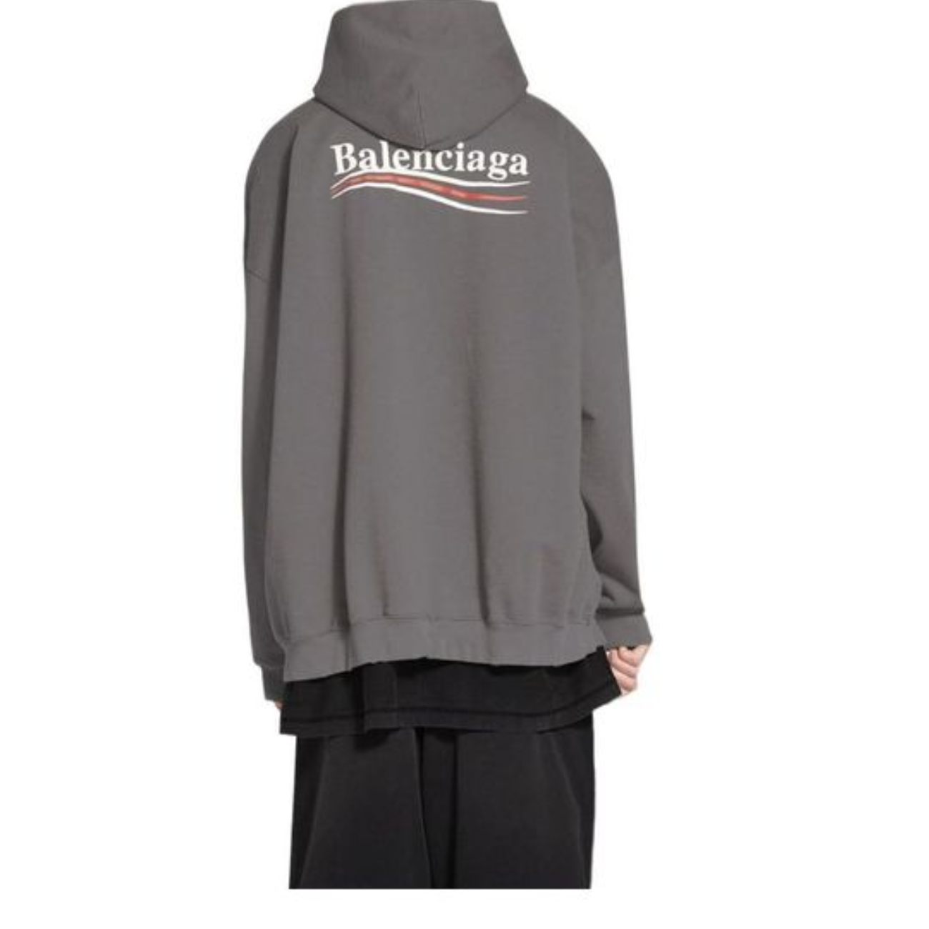 Poleron Balenciaga Political Campaign Large Fit Grey