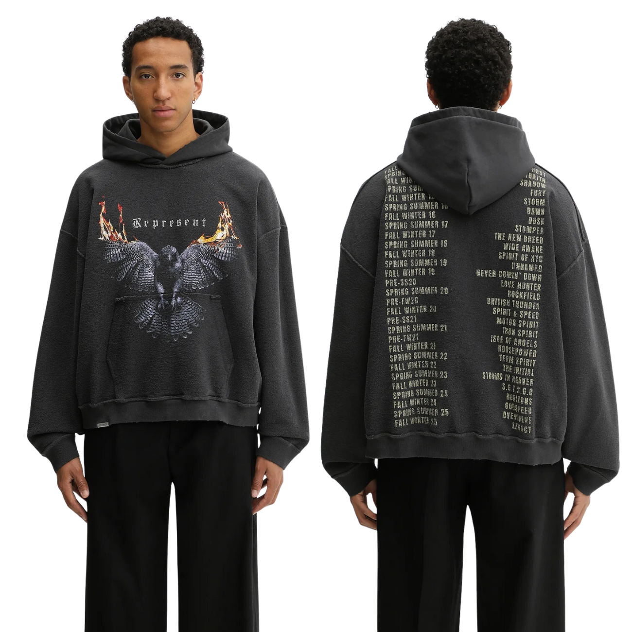 Poleron Represent Reversible Living Legacy Falcon Sun Fade Grey