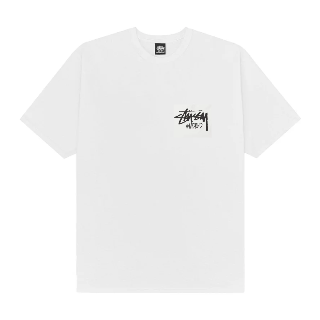 Polera Stussy Madrid Chapter White