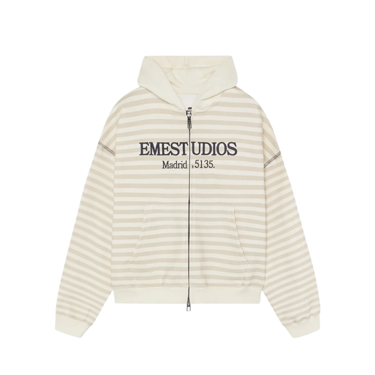 Poleron Eme Studios Capri Off Sand Full Zip