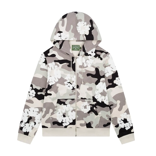 Poleron Denim Tears Wreath Zip White Camo