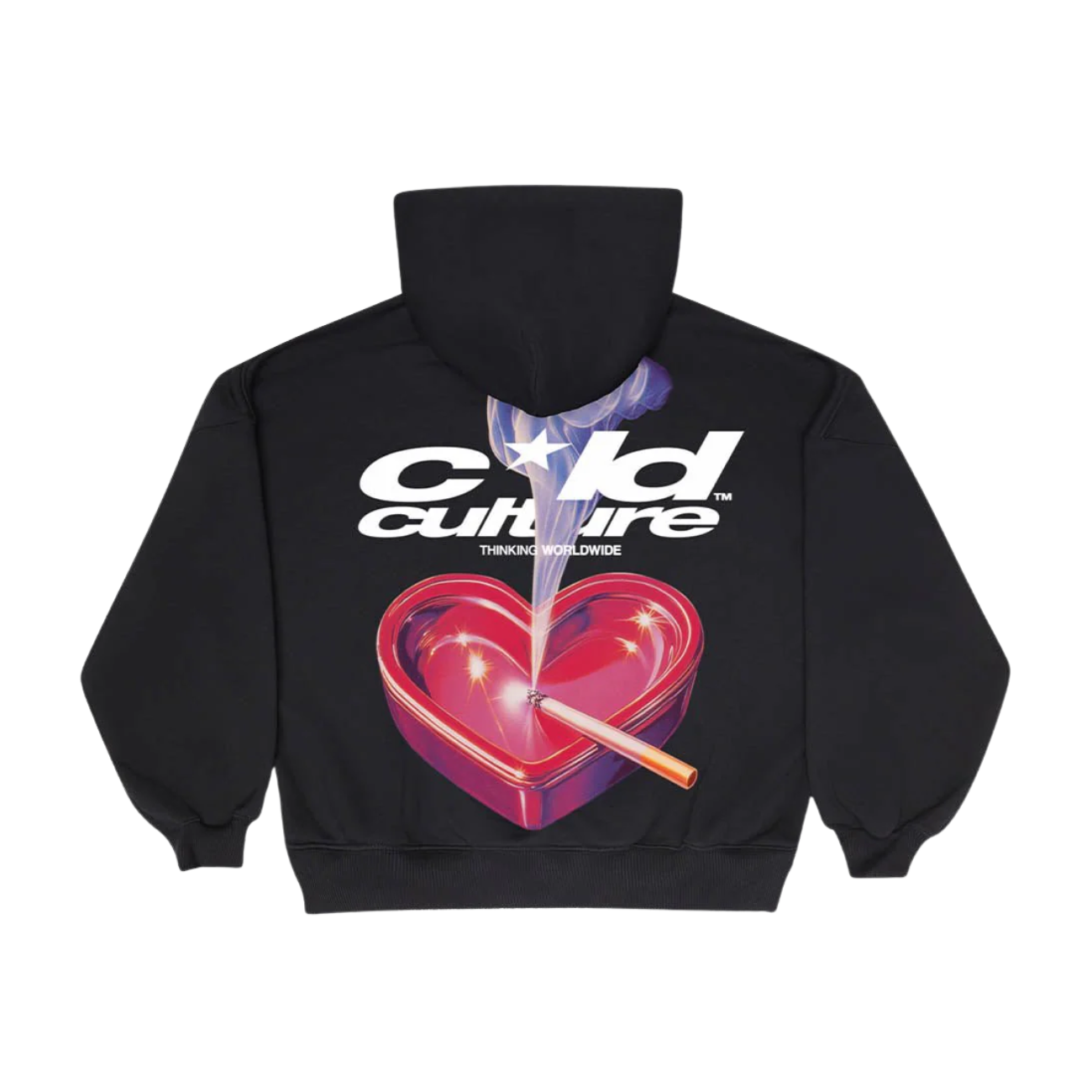 Poleron Cold Culture Heart Ashtray Black