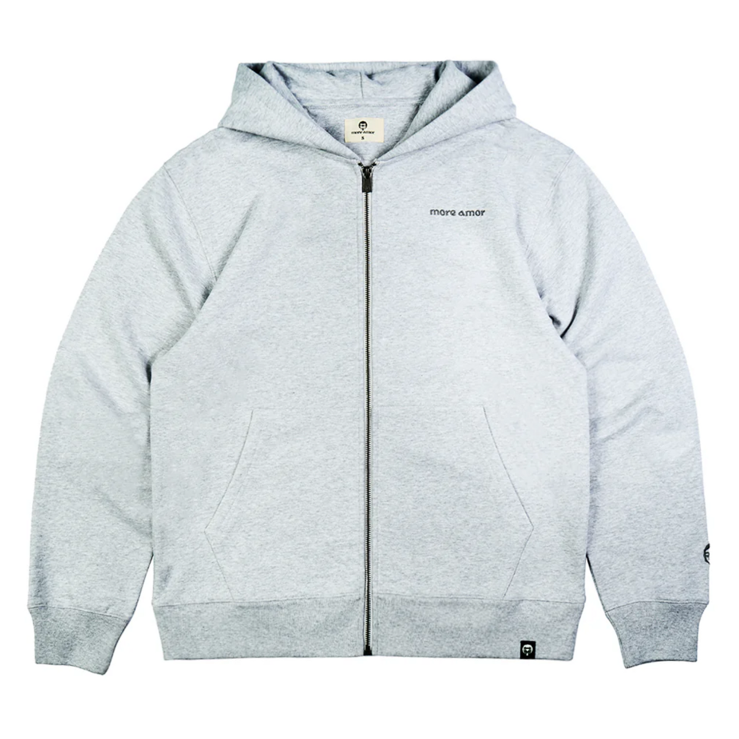 Polerón More amor FullZip Gris Melange