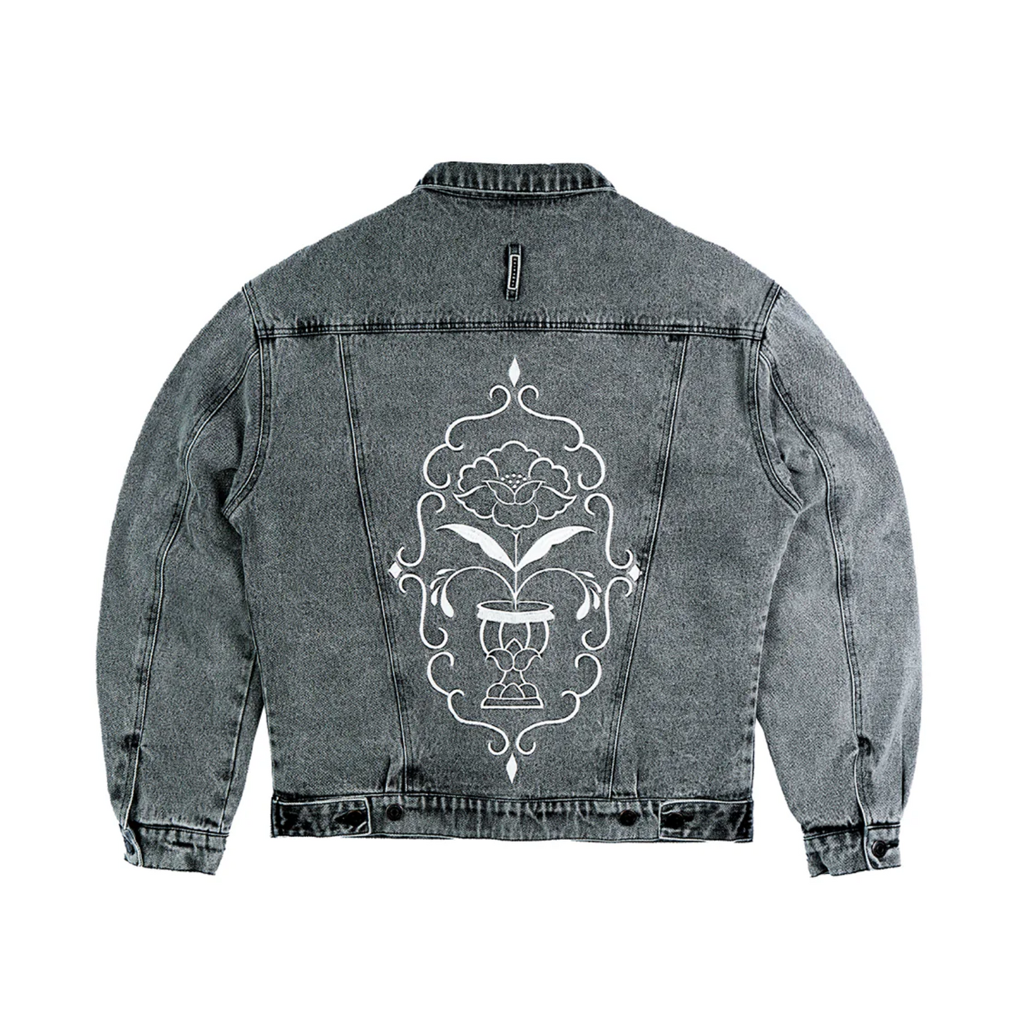 Denim Chaqueta More amor Vase Of Flower Negra - Pau Cero