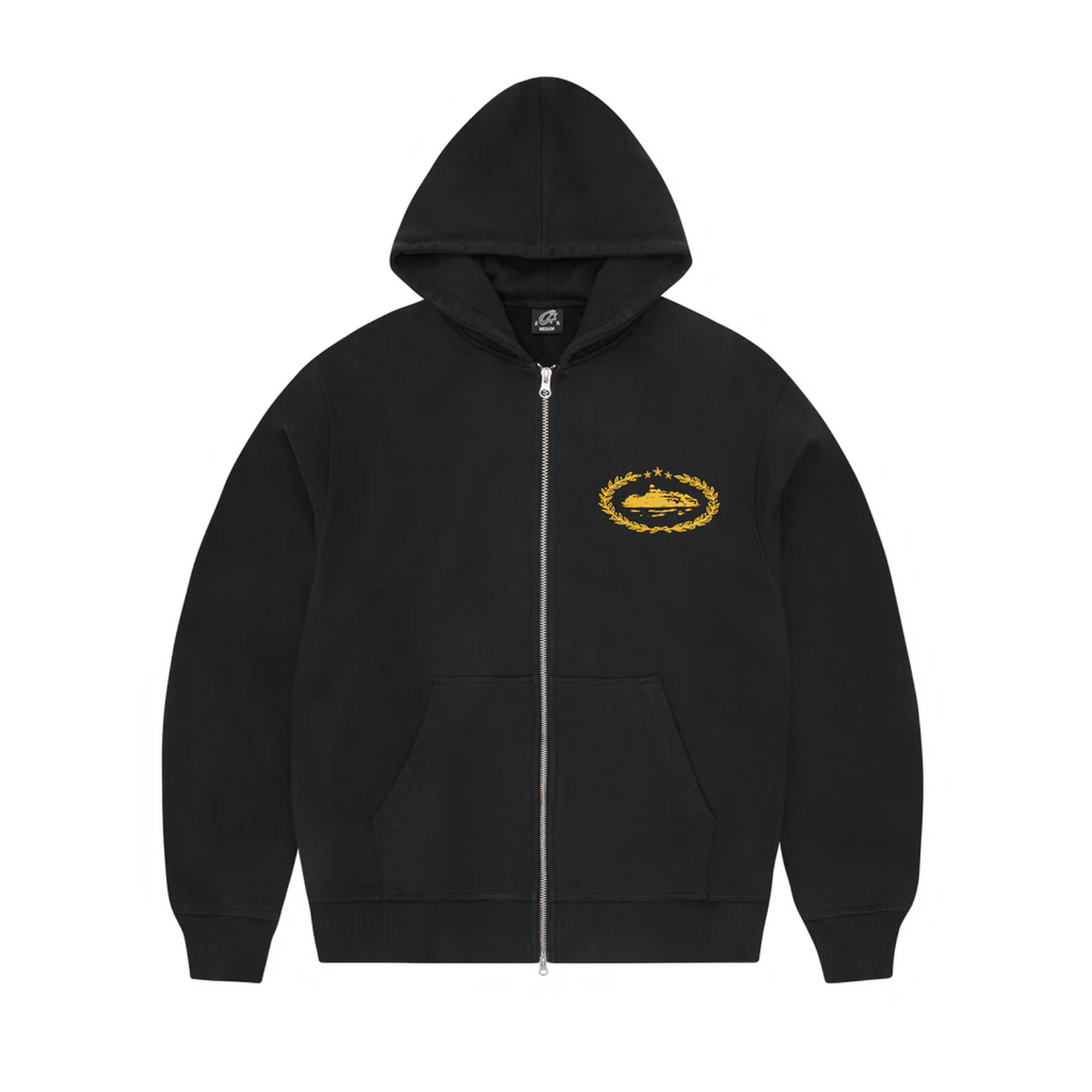Poleron Corteiz Superior Royale Zip Black/Yellow - Talla L