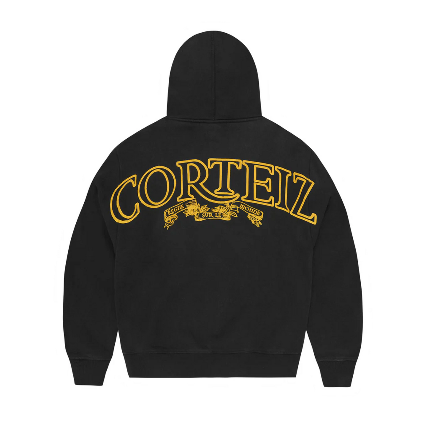 Poleron Corteiz Superior Royale Zip Black/Yellow - Talla L