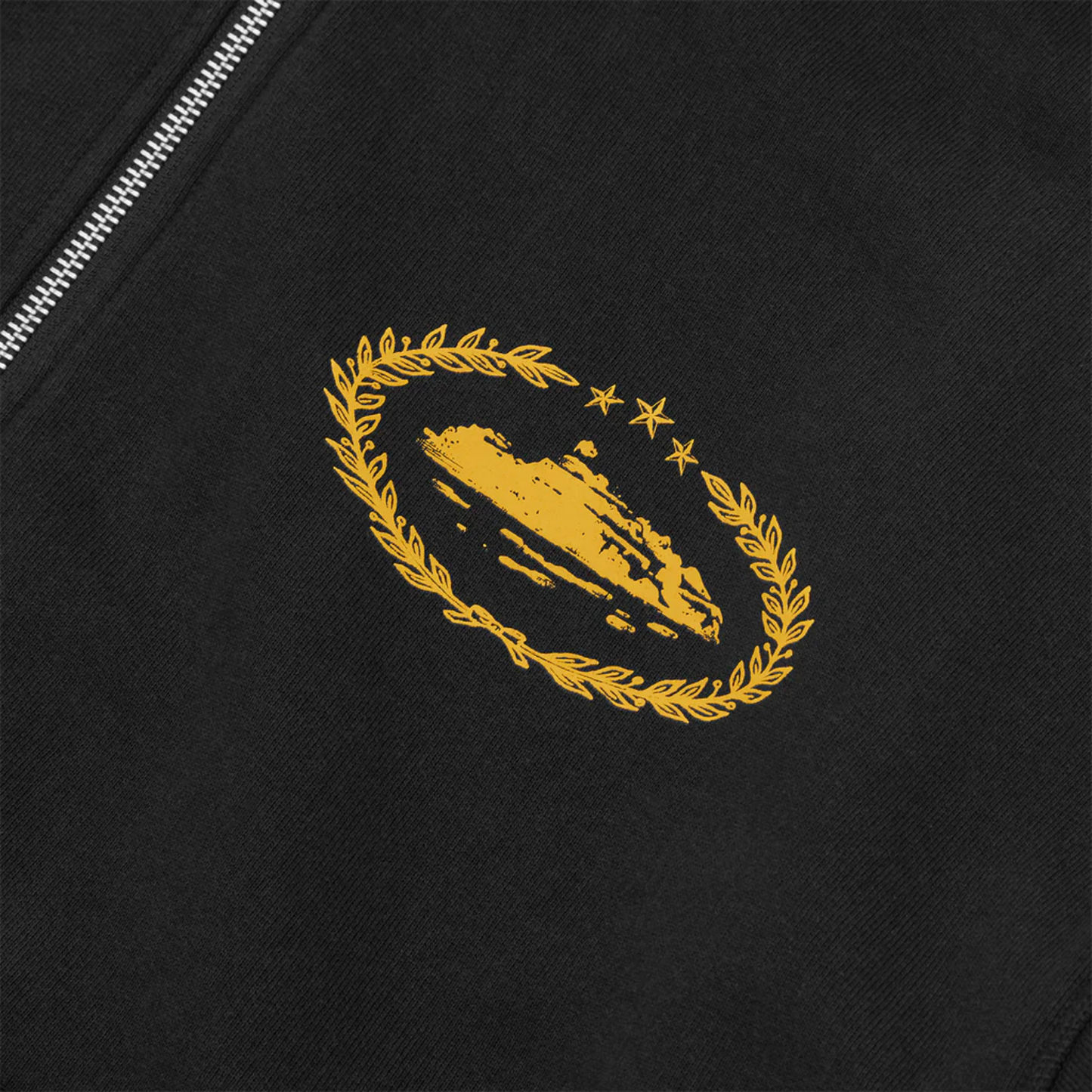 Poleron Corteiz Superior Royale Zip Black/Yellow - Talla L
