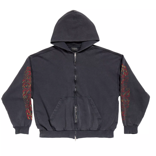 Poleron Balenciaga Offshore Zip-Up Hoodie Medium Fit