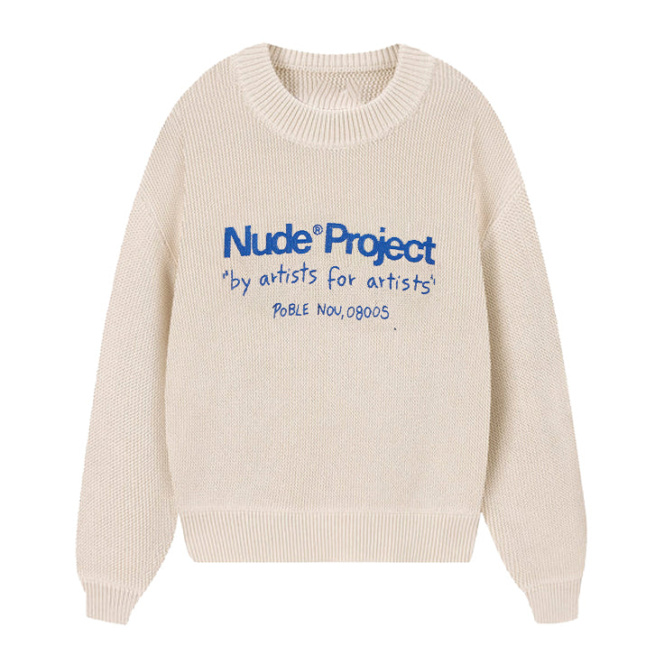 Poleron Nude Liqueza Knit Ecru - M
