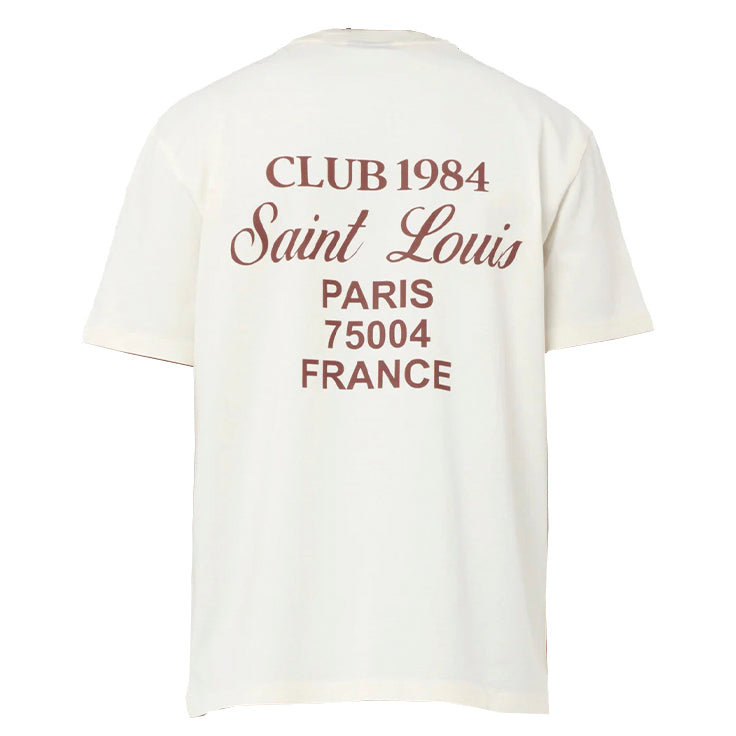 Polera Club 1984 Patron Script Off White