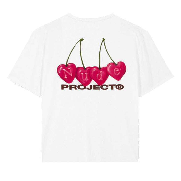 Polera Nude Cherry Tee White